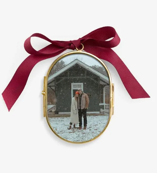 Pressed Glass Photo Ornament
